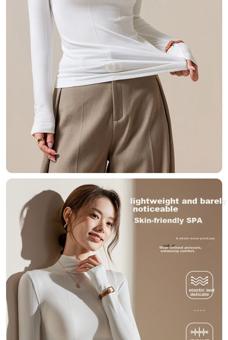 LangSha Women's Antibacterial Long Sleeve T-Shirt Spring Autumn Slim Fit Base Layer 2025 New Arrival 7