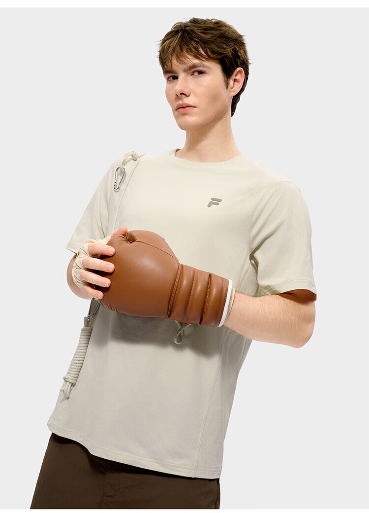 FILA Official Trendy Couple Knitted Dopamine Short Sleeve T-Shirt 26 Summer Quick-Dry Sports Tee 56