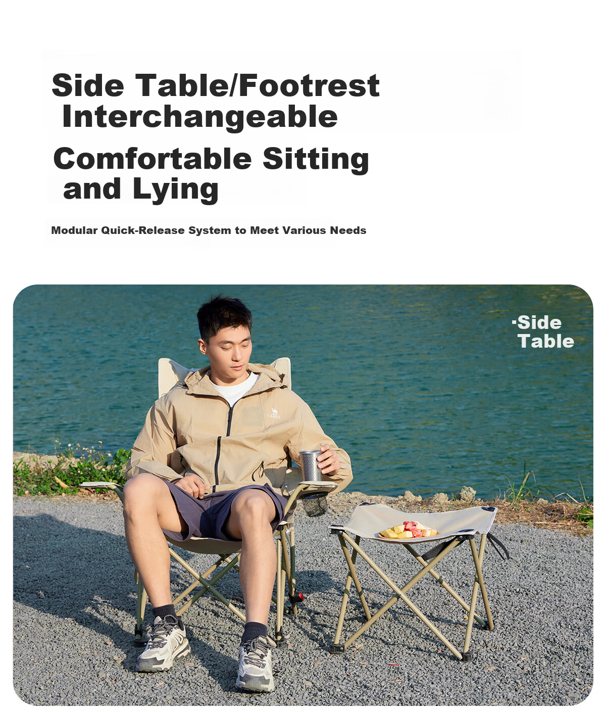 CAMEL Camping Seal Chair Beach Chair Nap Recliner Portable Outdoor Fishing Folding Chair 0014 8