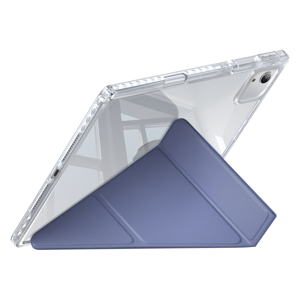 BIAZE Compatible Apple iPad Air 11-inch M4 Chip 2026 Model Protective Case Universal Transparent Y-Fold Full Coverage with Pen Slot for iPad Air 8/7/6