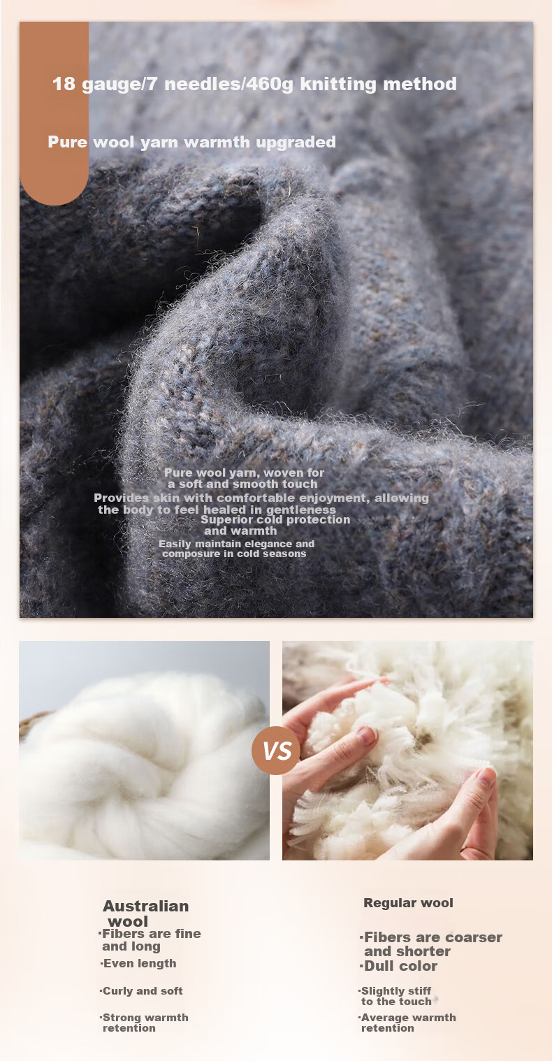 Hengyuanxiang Men's Thickened Wool Sweater Autumn Winter 100% Pure Wool Half Turtleneck Simple Casual Solid Color Knitwear 3