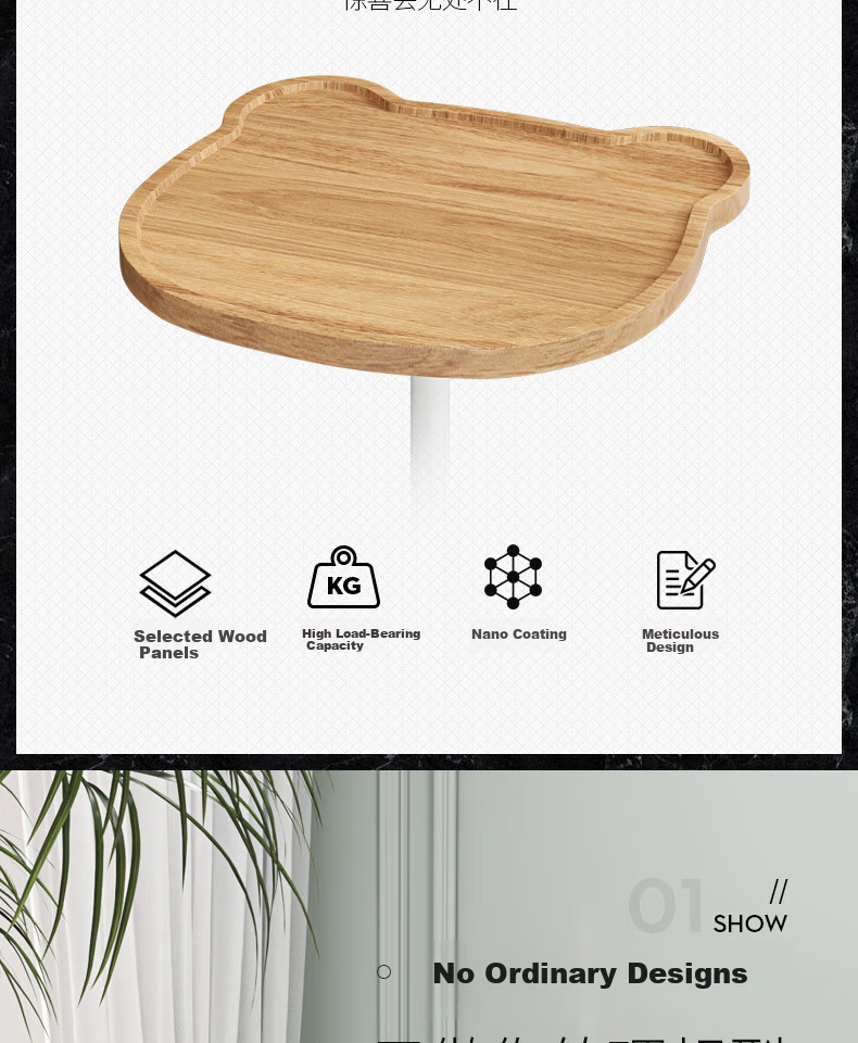 Jialiren Luxury Side Table Living Room Corner Table Storage Sofa Coffee Table Mobile Creative High-Quality 3