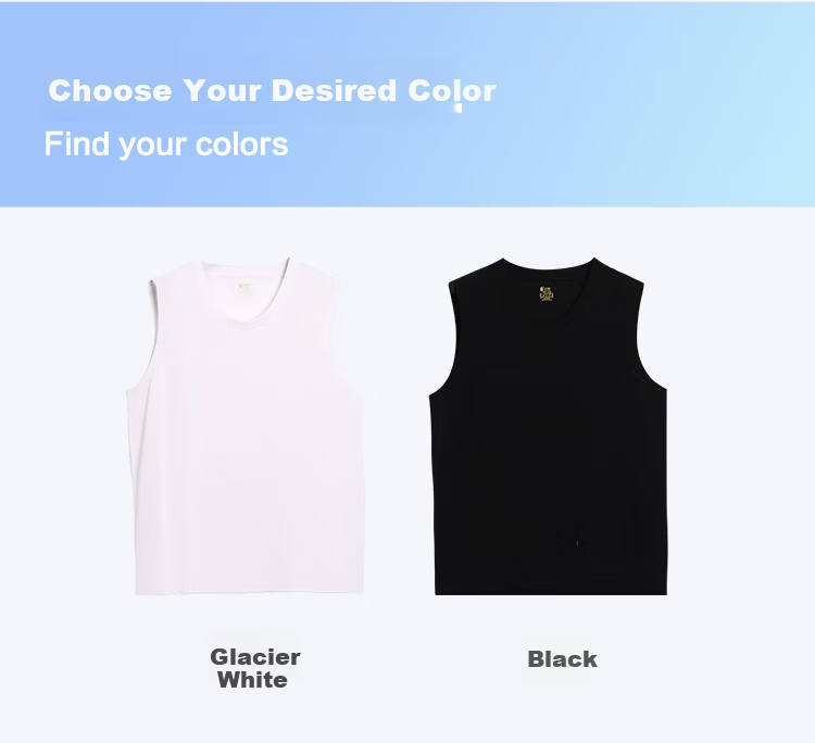 Hodo Men's 10A Antibacterial Anti-Mite Soft Cotton Sun Protection 50+ Sports Commuter Versatile Crew Neck Sleeveless Vest 9