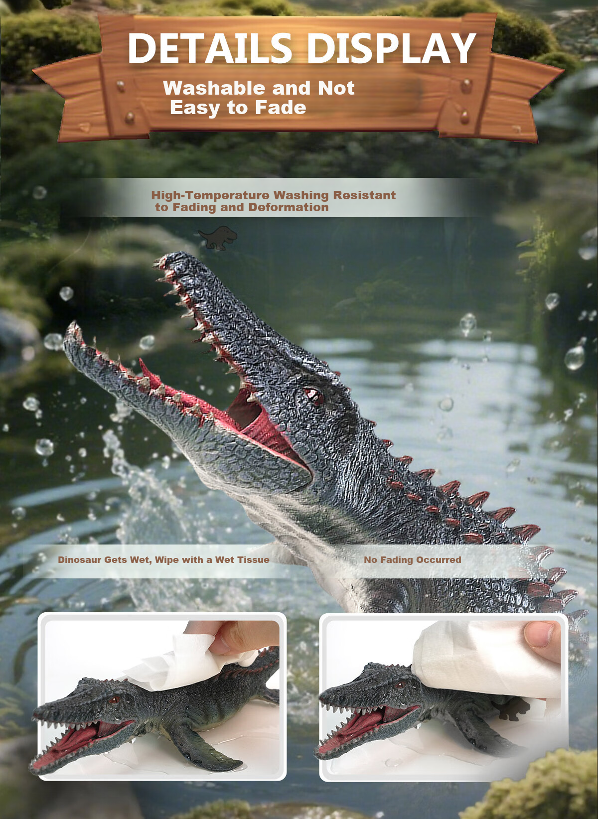 Bameika Large Intelligent Sound-Making Dinosaur Model Toy Realistic Jurassic Animal South Giant Beast Drago 8