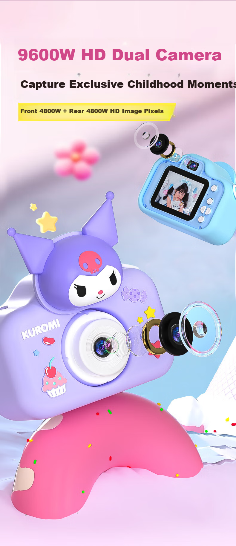 Chaopaixing HelloKitty Children's Digital Camera, Student Portable Small Pocket Camera, Ccd Alternative, Photography Travel, Can Transfer to Phone, Toy, Gift for Boys And Girls on Birthdays And Mid-Autumn Festival 3