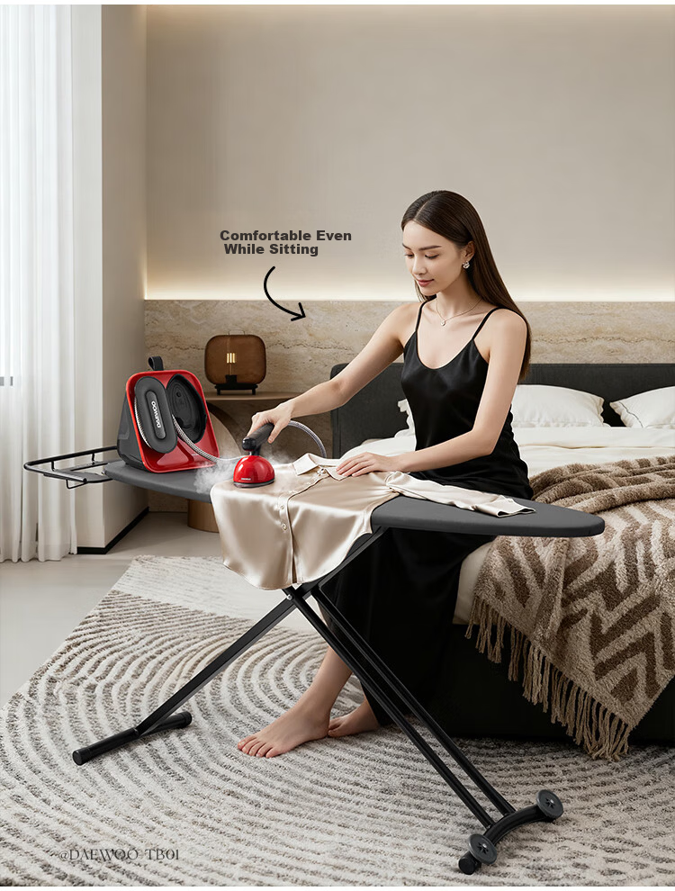 DAEWOO Folding Ironing Board Home Use Vertical Ironing Table Ergonomic Design Adjustable Height Ironing Board TB01 Deep Space Gray 4