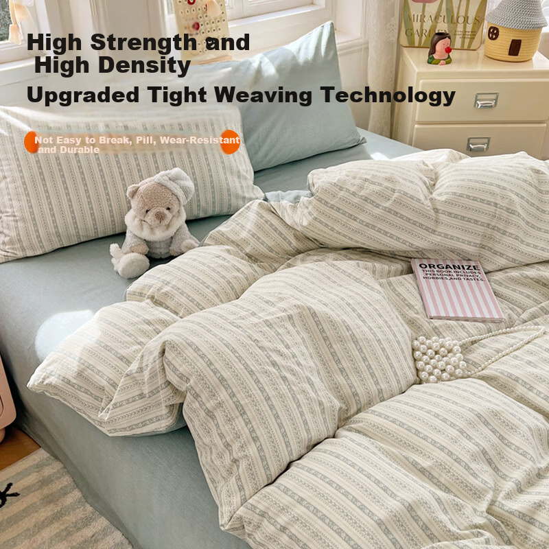 MUJI A-Class 100% Cotton Duvet Cover 150x200cm Single Brushed Cotton Cooling Mousse