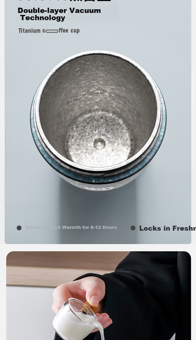 Dundun BOTTLED JOY Pure Titanium Insulated Bottle Wang Yibo Edition Large Capacity Outdoor Cup Holiday Gift 5