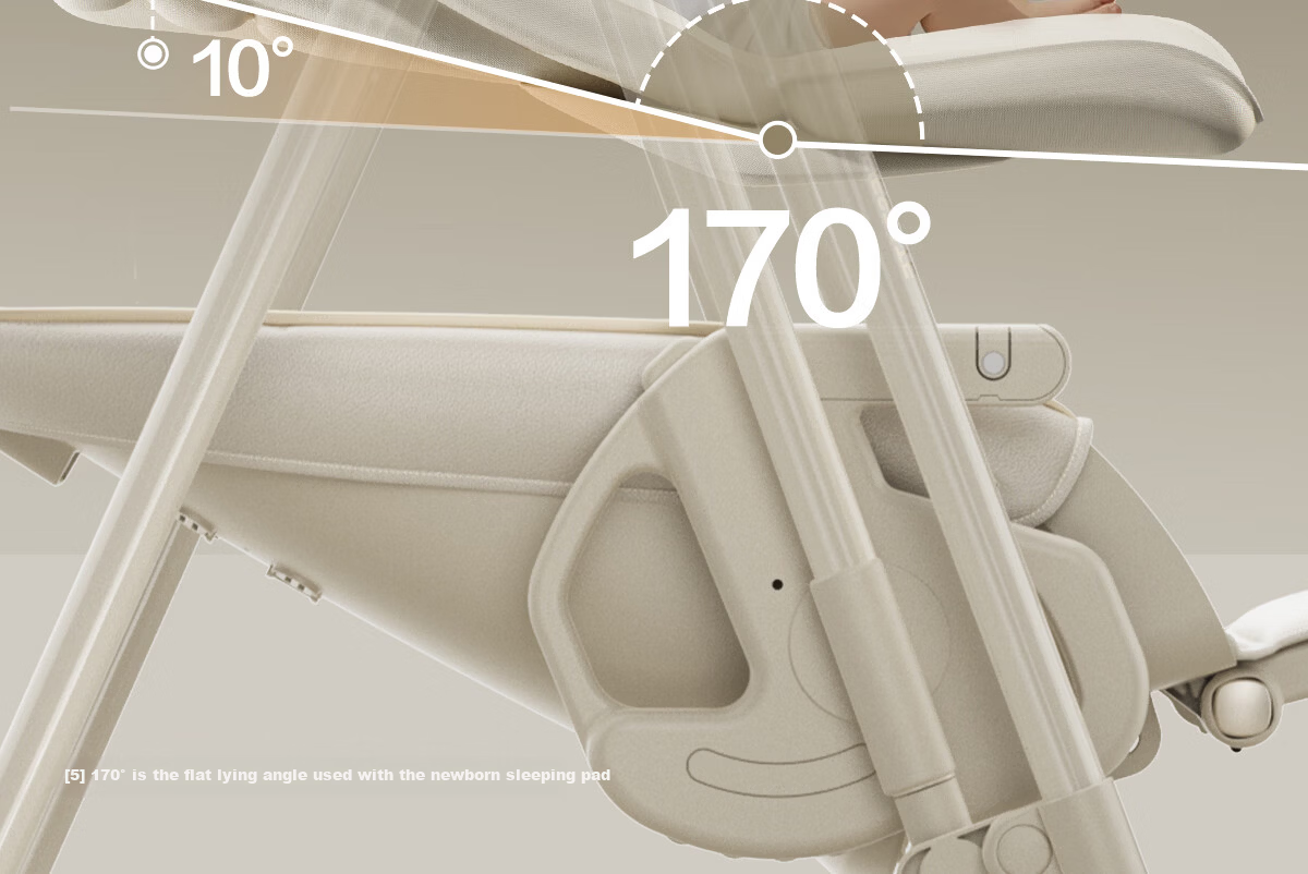 Beiyi 2-in-1 Baby High Chair and Rocker Khaki 39