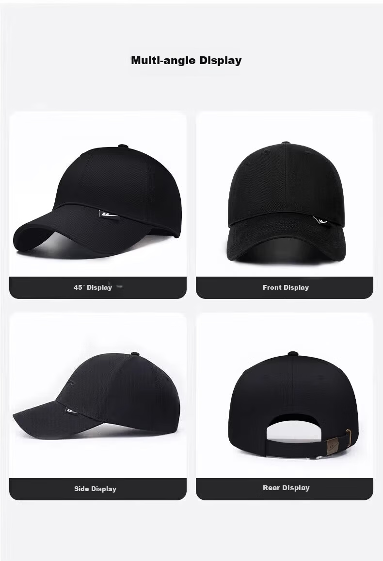 Warrior Men's Baseball Cap Large Size Four-Season Pure Cotton Sun Protection Duckbill Hat Unisex Face Slimming Casual Outdoor Sunshade Cap 11