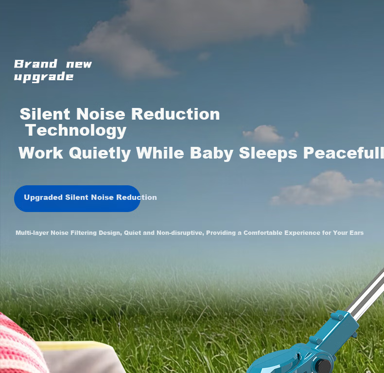 Milade Electric Lawn Mower Small Home Use Cordless Rechargeable Lithium Battery Multifunctional Grass Trimmer Cutter Tool 29