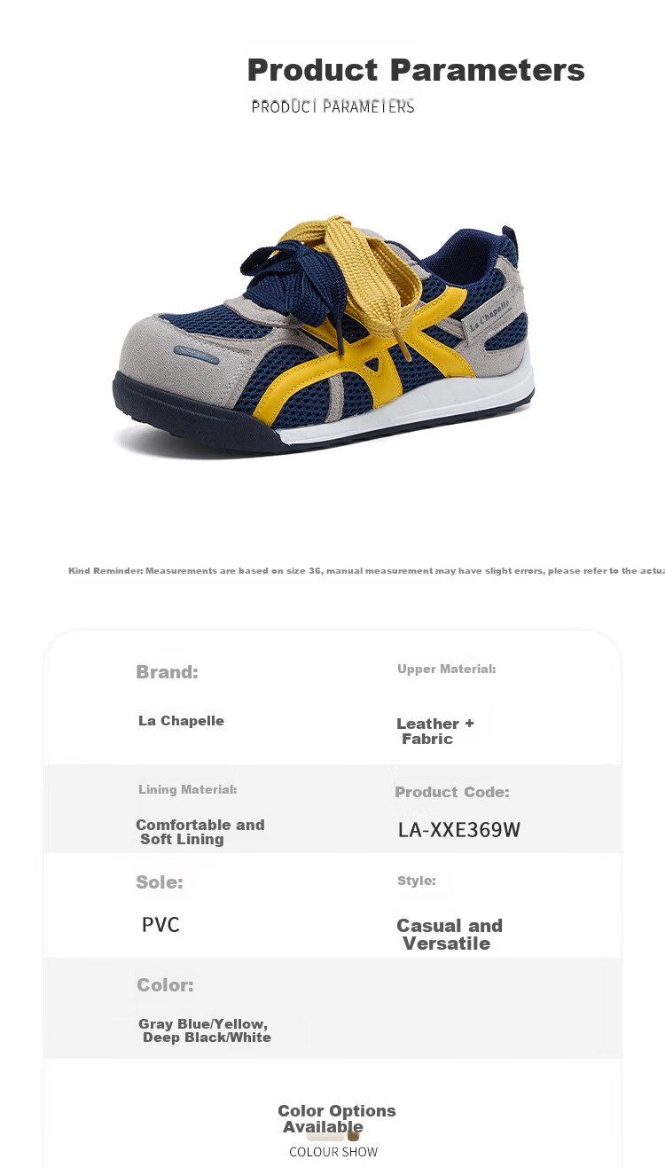 La Chapelle Women's Mesh Platform Casual Sneakers Low-top Simple Sports Shoes for Women - 369W Gray Blue/Yellow Size 38 1