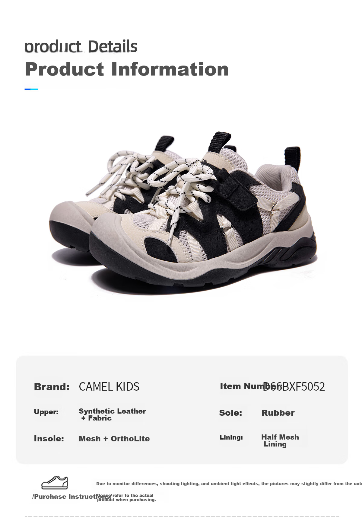 Camel Kids Outdoor Casual Shoes Spring Summer Mesh Breathable Non-slip Hiking Shoes Fashion Colorblock for Older Children 19