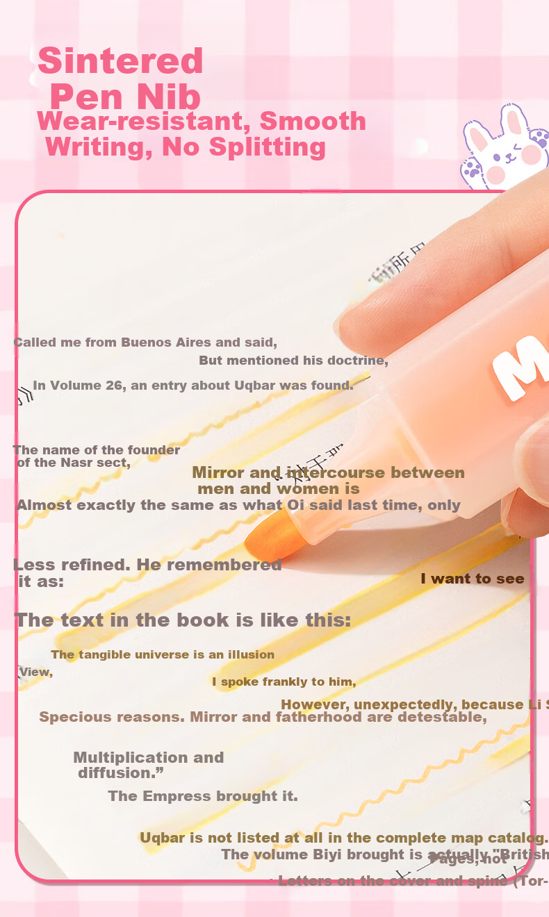 TRUECOLOR Fluorescent Highlighter Pen Student Marker Colorful Highlighting Pen Sakura Pink Single Piece 5