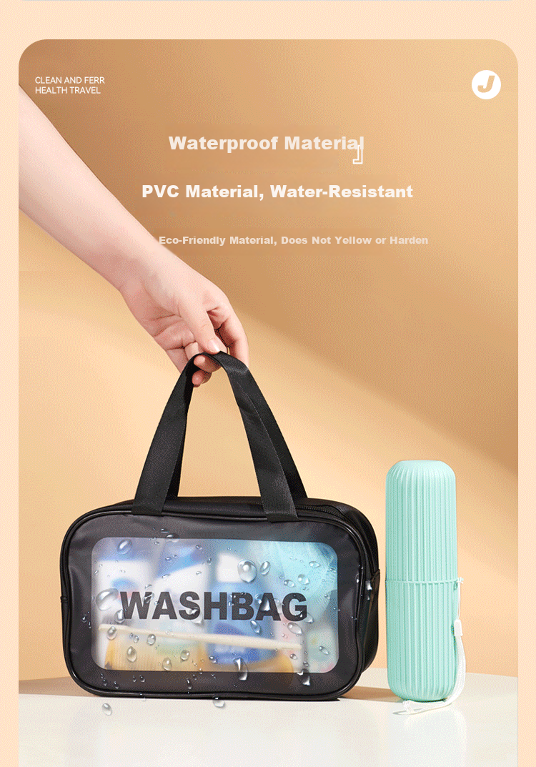 Jtrip Large Capacity Toiletry Bag Portable Waterproof Makeup Bag with Wet and Dry Separation Travel Organizer 6