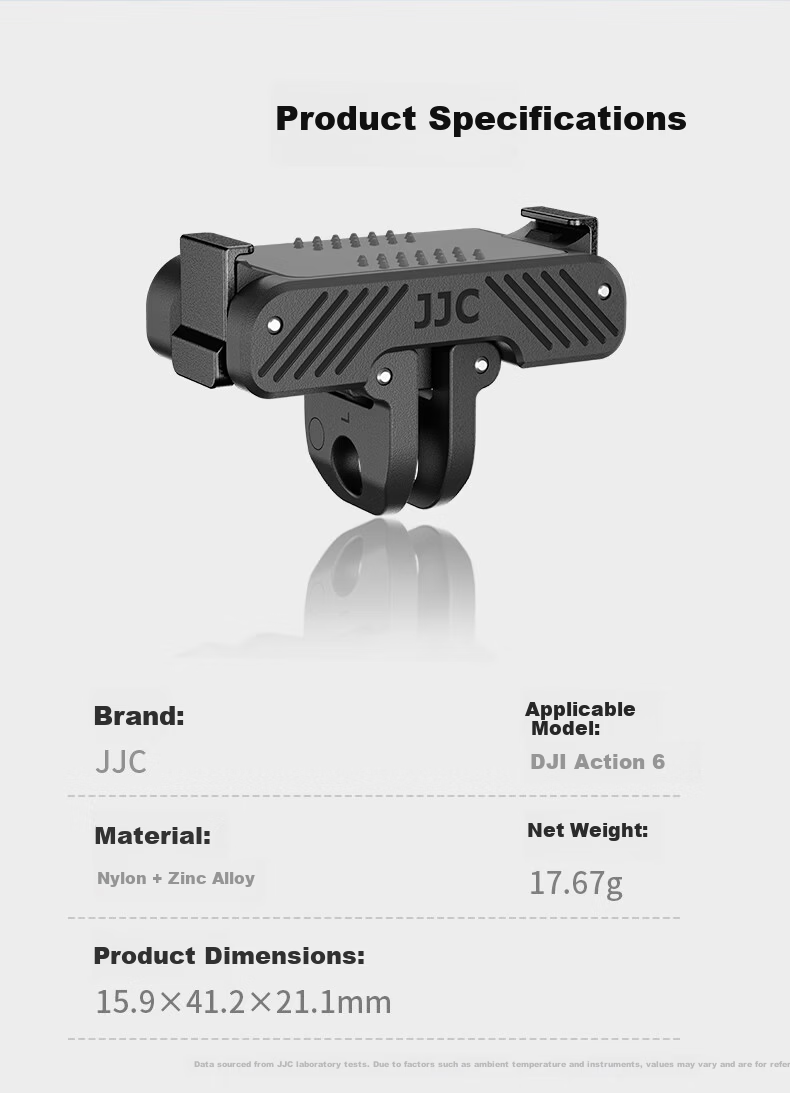 JJC Magnetic Quick Release Adapter for DJI Action 6 Osmo Nano Sports Camera Accessories 6