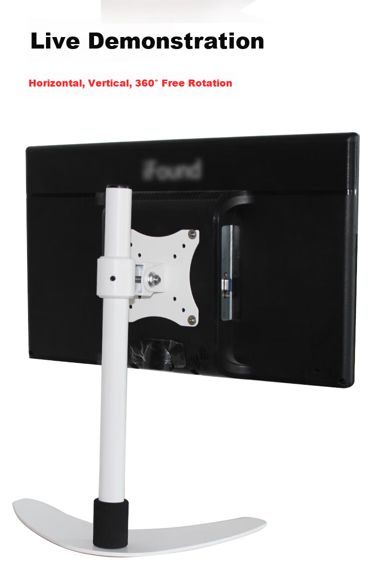 HILLPORT DZ23 White Monitor Riser Stand Desktop Computer Screen Stand Adjustable Rotatable Display Desktop Lift Base 7