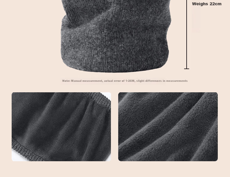 Woodpecker Men's Winter Warm Knitted Hat Women's Thickened Ear Protection Outdoor Cycling Fleece Cold Weather Wool Hat 14