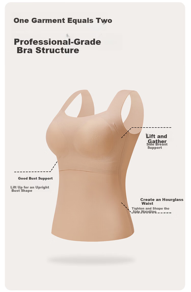 Herbal Original Camellia Oil Thermal Vest for Women Autumn Winter with Built-in Padded Fixed Cup Base Layer 2025 New Edition 3