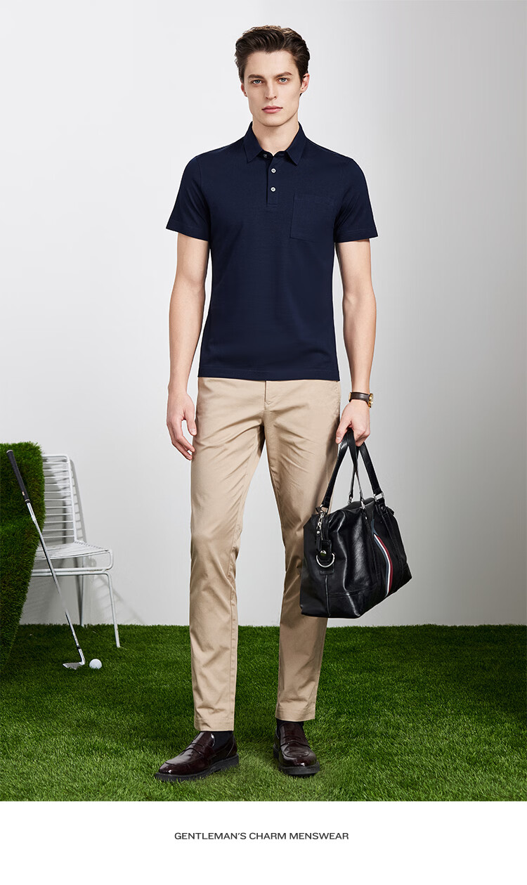 Antonio 55% Mulberry Silk Cooling Breathable High-End Short Sleeve Polo Shirt Men Summer Knitted Business Casual T-Shirt Top 57