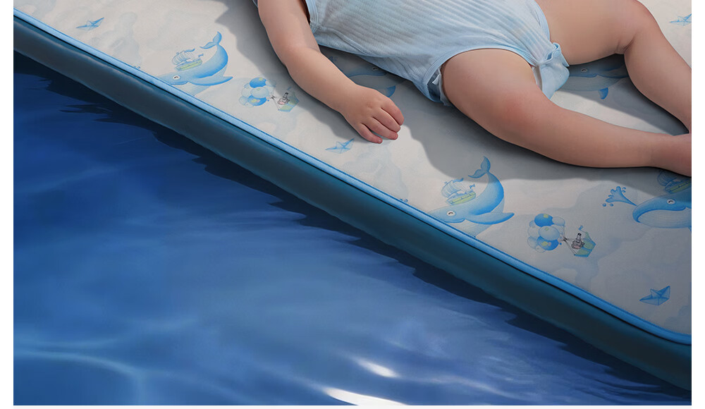 Beitais Baby Cooling Mat Breathable Ice Silk Mattress for Toddler Kindergarten Nap Bed Cloud Whale Fantasy 100*56cm 19