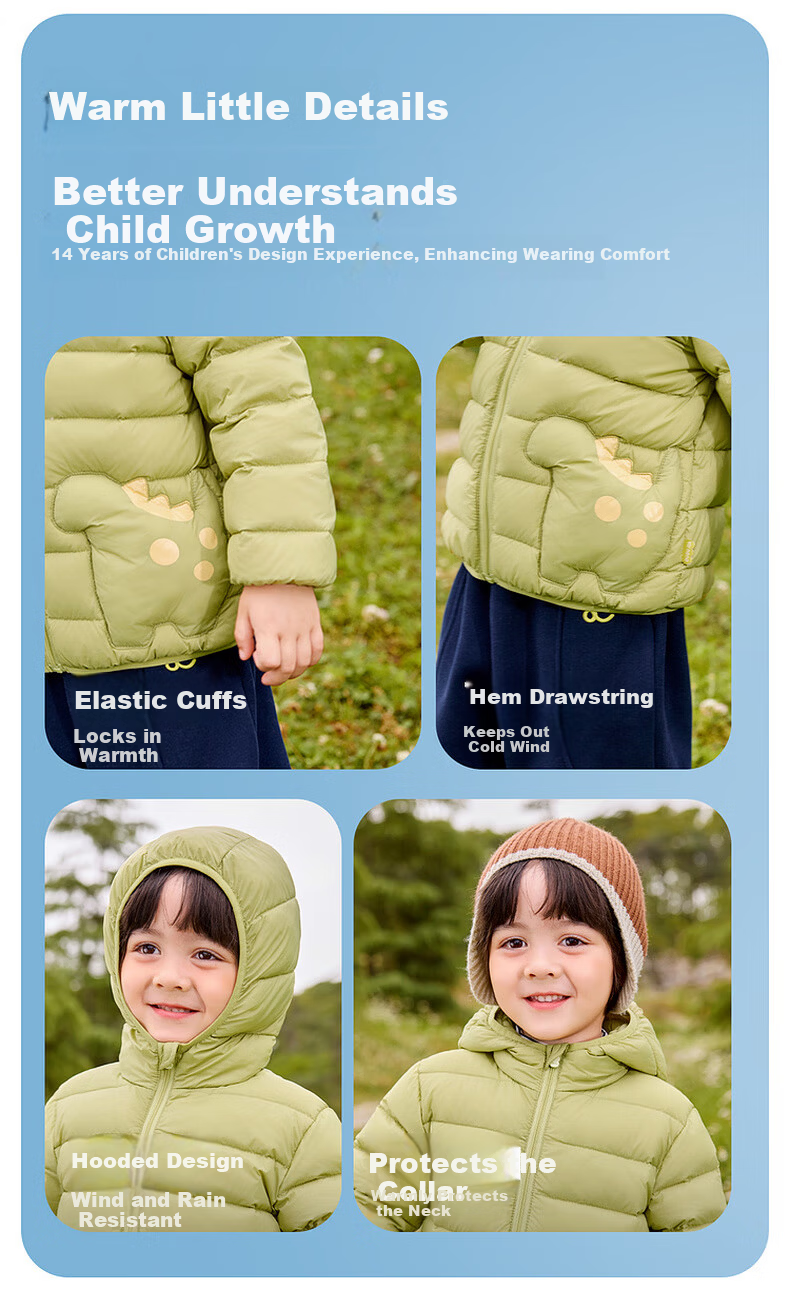 Dudu Kids Children's Down Jacket Cold-Resistant Winter Coat Boys Girls Warm New Year Clothing Black Size 80 13