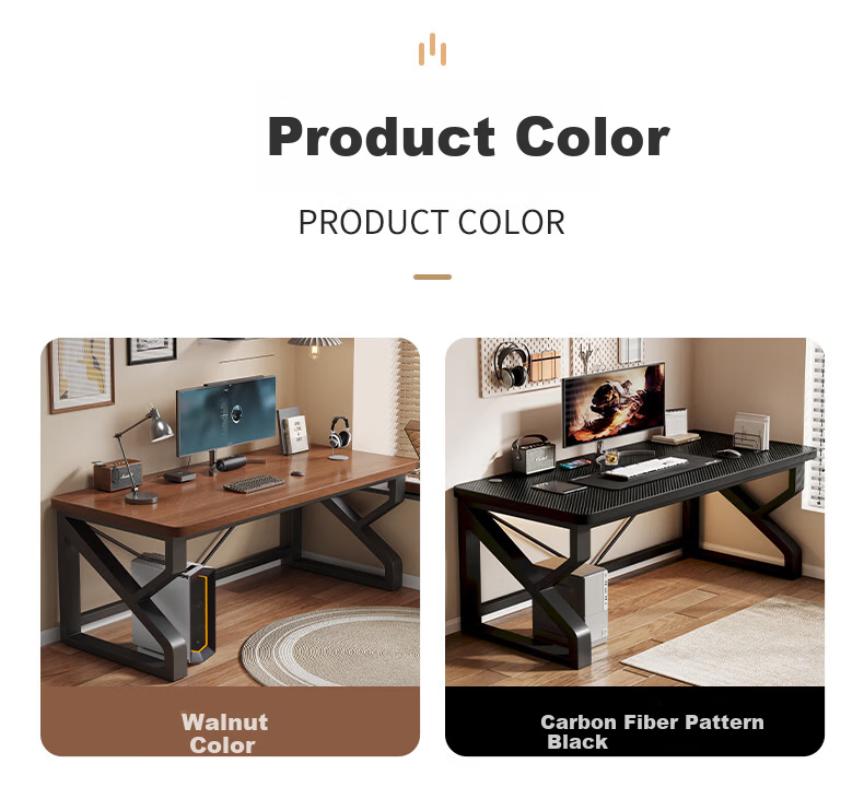Jingkun Computer Desk Gaming Desk Solid Wood Desktop Study Writing Game Long Table for Home Office 9