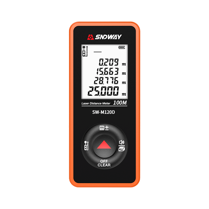 SNDWAY Laser Distance Meter SW-M120D Infrared Laser Rangefinder Electronic Laser Ruler Measurement Tool