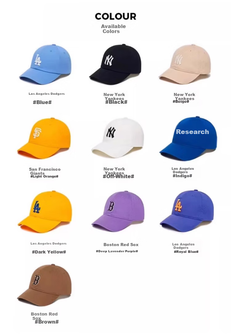 MLB Adjustable Baseball Cap for Adults and Kids Soft Top Duckbill Sports Hat 7ACP6604N-50BKS-F3 1