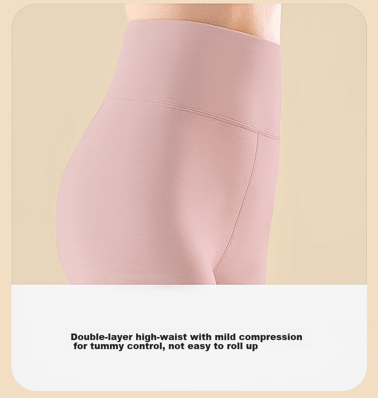 Langsha Women's Thermal Pants Winter Fleece Lined Thickened High Waist Double Layer Tummy Control Lambswool Seamless Cotton Leggings 20
