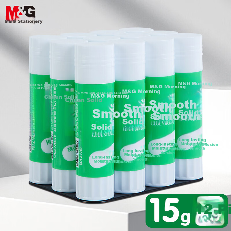 M&G High Viscosity Smooth PVA Glue Stick 15g Fast Dry Durable Study Life Craft Office Supplies ASGN7103 Pack of 3