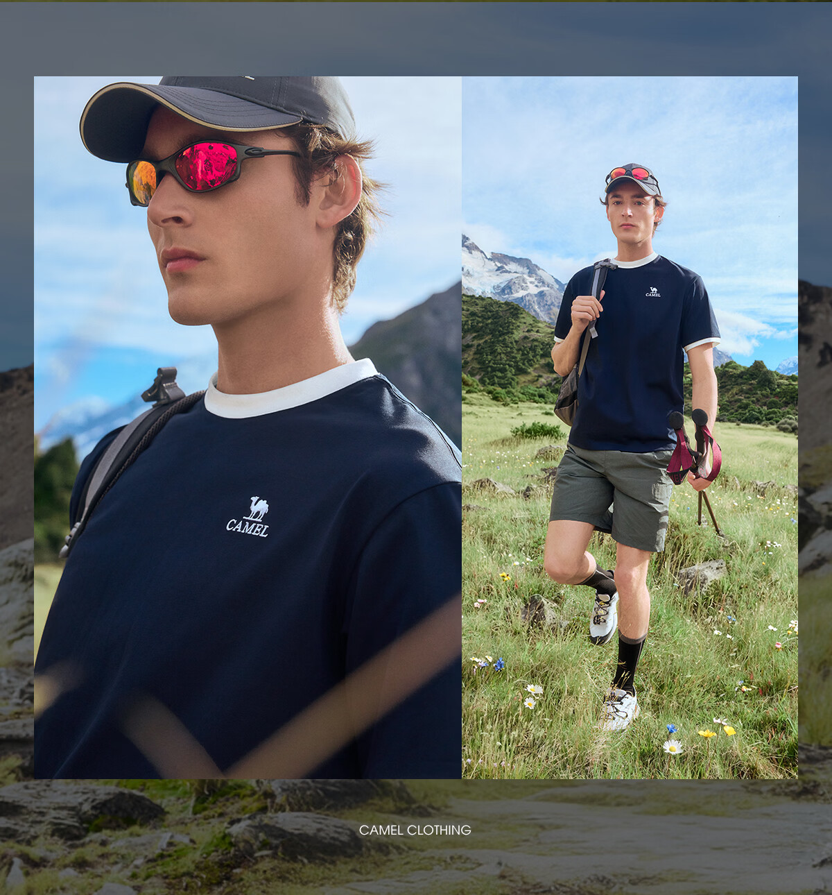 CAMEL Outdoor Quick-Dry Short Sleeve Unisex 2026 Spring Summer Breathable Sports Loose Fit Crew Neck Casual T-Shirt 9001 3