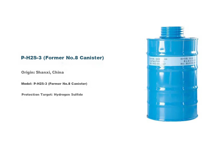 Hulidun Level 3 Gas Filter Canister for Gas Mask, Toxic Gas Protection, Hydrogen Cyanide Resistant, No.1 Filter Canister 6