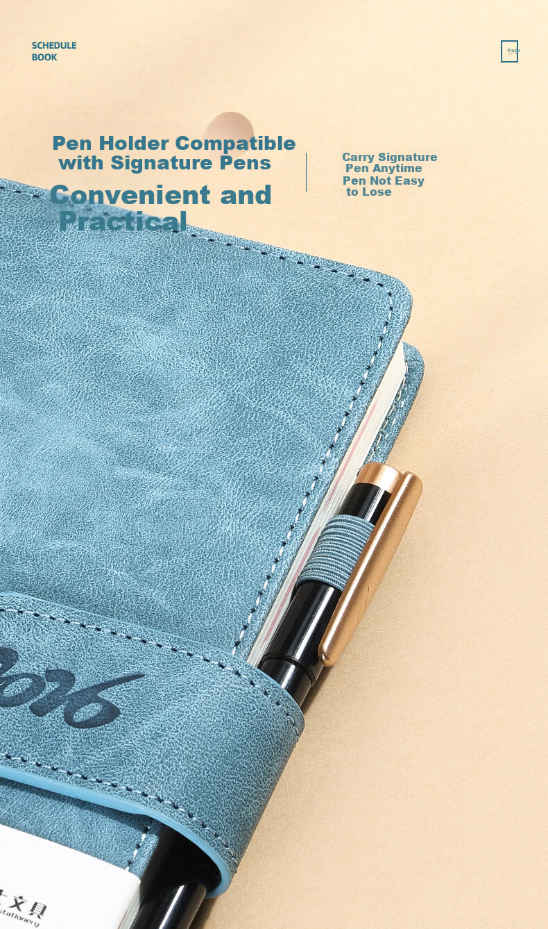 SHEN SHI 2026 A5 Daily Planner Magnetic Closure Notebook 352 Pages Dated Work Efficiency Journal Logbook Customizable Logo K25 Black 1 Piece 10
