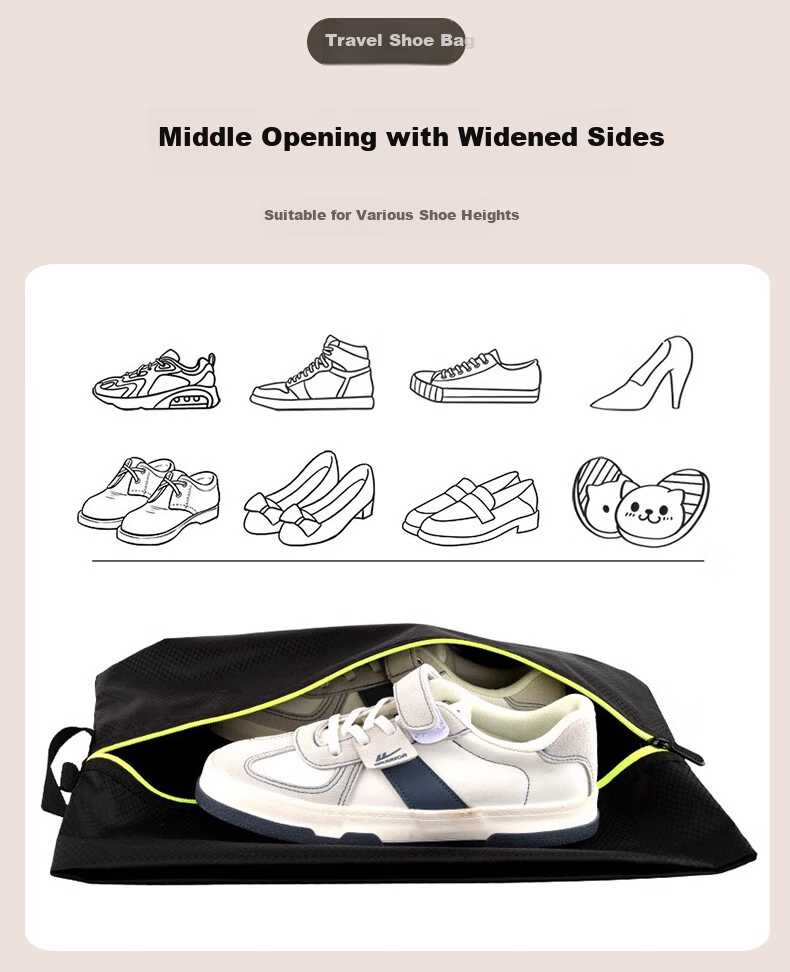 40,000 Kilometers Foldable Shoe Bag Shoe Cover Travel Shoe Storage Bag Sports Shoe Storage Hanging Football Basketball Dustproof Waterproof 4