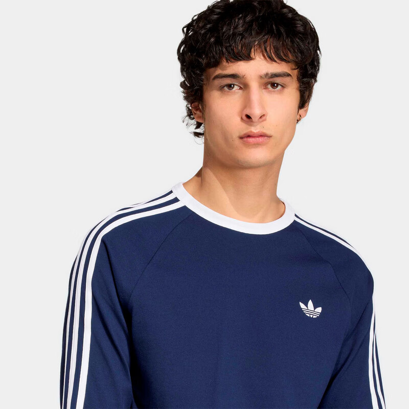Adidas Originals Men's 3S LS Tee Long Sleeve T-Shirt KT5066 Dark Indigo S 6