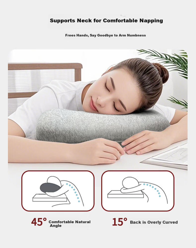 Wuyingongfang, Mu Yin Liangpin Textile Brand Nap Pillow, Primary School Student Prone Sleeping Pillow, Children's Nap Pillow, Sleeping Nap Prone Sleeping Aid 3