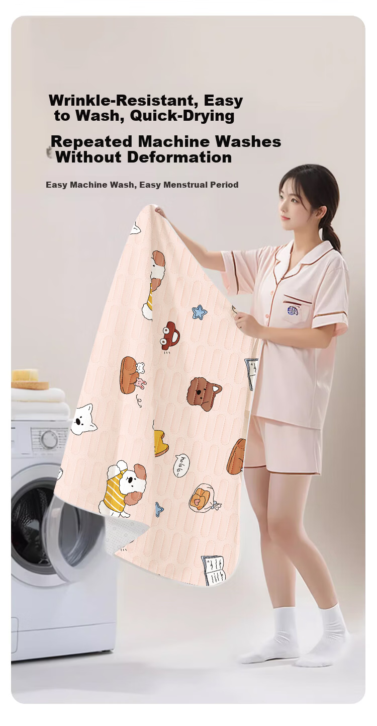 Guangduola Menstrual Pad Washable Small Bed Mat Leak-Proof Period Pad for Students Dormitory Girls 9