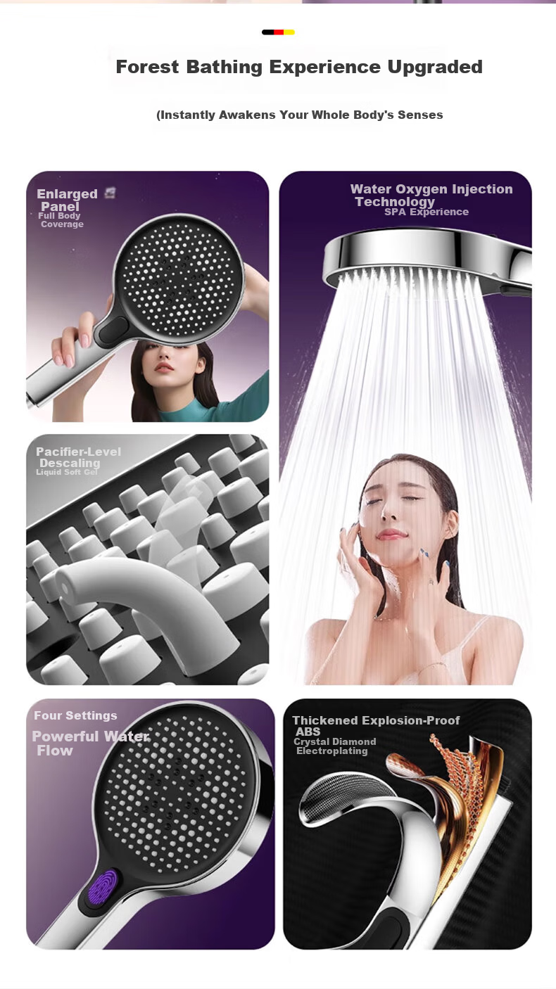 HOMK Germany High-Pressure Shower Head Handheld Bathroom Shower Sprayer Model 009 7