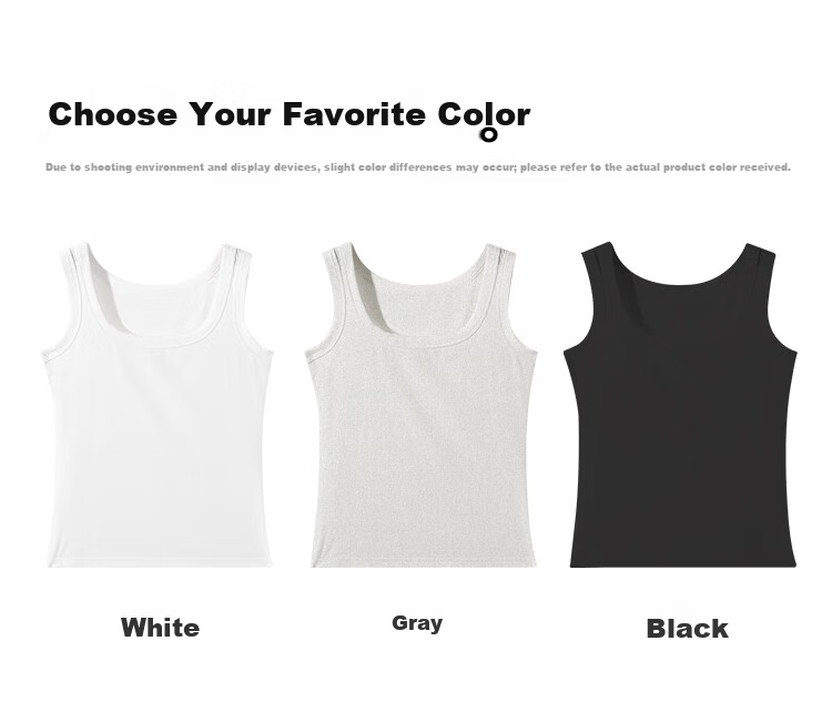 Audifine Women's Camisole Tank Top 0 Carbon Lyocell Comfortable Bare Feel Wide Shoulder Strap Side Breast Coverage Basic Gray L 7
