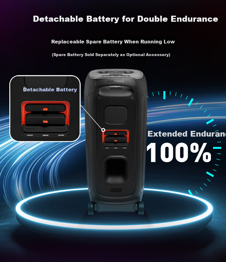 JBL PARTYBOX 720 Party Speaker Outdoor Bluetooth Portable KTV Smart Speaker High Power Music Rhythm Light Show Long Battery Life Speaker 8