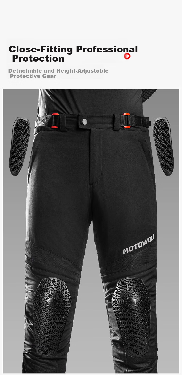 MOTOWOLF Summer Motorcycle Riding Pants Men Breathable Casual Biker Protective Riding Gear Four-Season Racing Pants 6