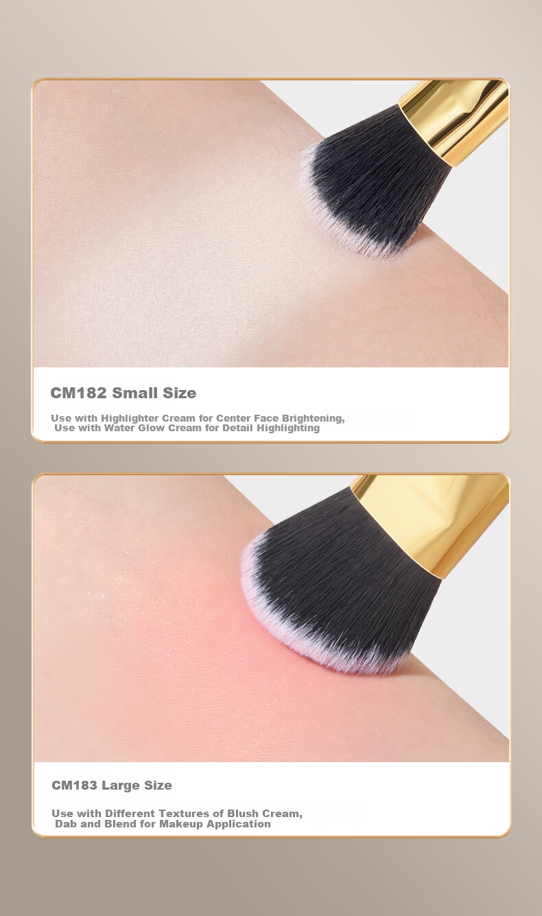 Langyan Makeup Brush Chimo CM182/183 Angled Slope Liquid Cream Blush Contour Highlighter Stick 4