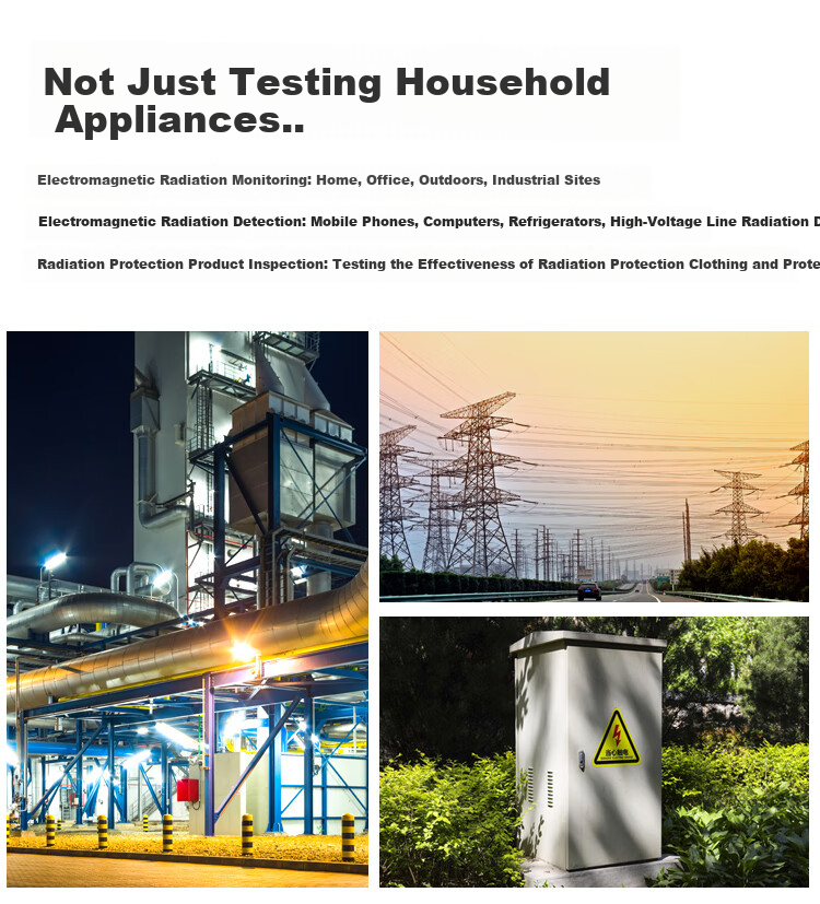 Meidemei Portable Household Appliance Electromagnetic Radiation Detector Digital Display High and Low Frequency Electric and Magnetic Field Meter S8602 5