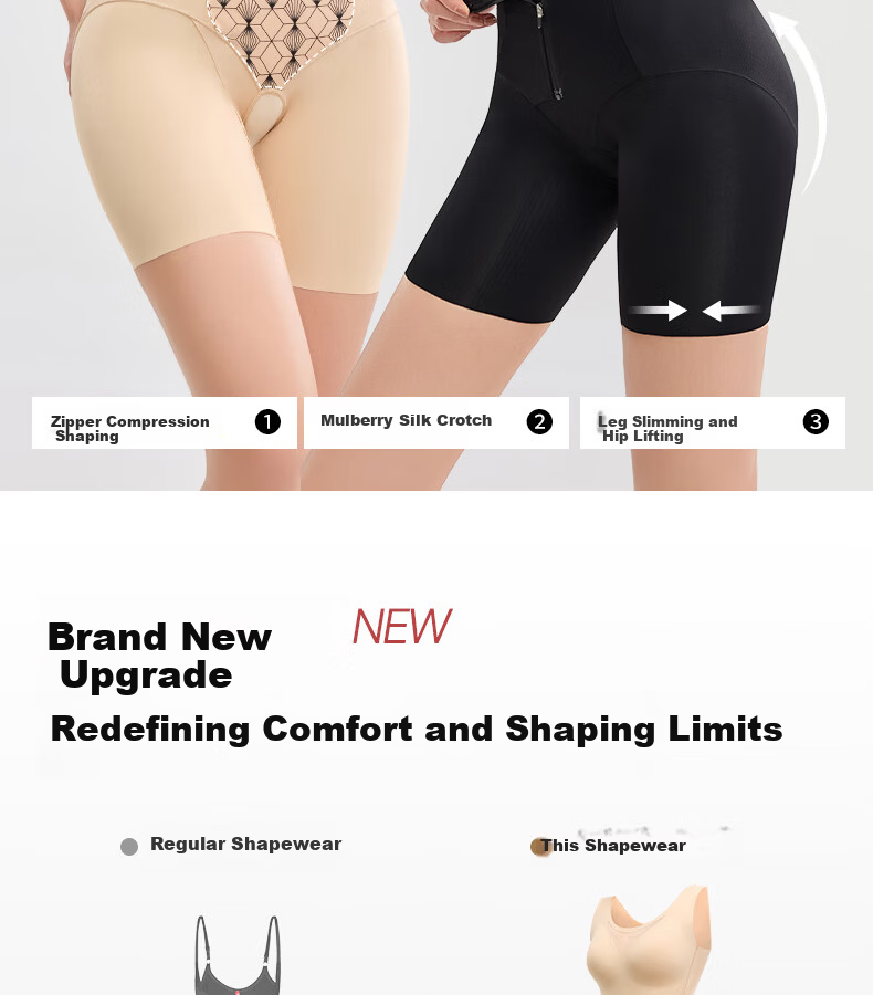 GRACEWELL Women's Shapewear Bodysuit Tummy Control Waist Cincher Butt Lifter Bra-Free Body Shaping Underwear Nude L 2
