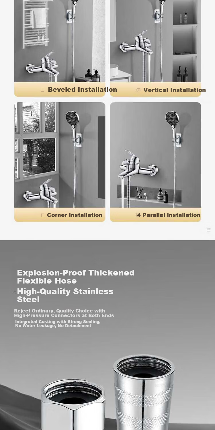 Del 28-Year Brand Shower Faucet Set Simple Mixing Valve Bathroom Hot and Cold Large Water Flow Shower Head 14