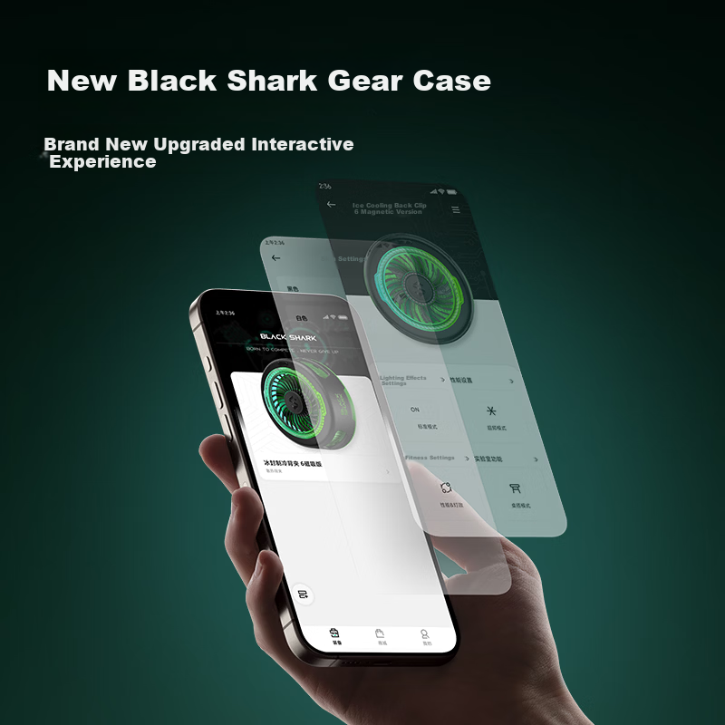 Black Shark 6 Magnetic Phone Cooler Gaming Live Streaming Semiconductor Cooling Back Clip Cooling Device Compatible with Tablet Apple iPad Xiaomi Red Magic Vivo OnePlus King of Glory/Delta