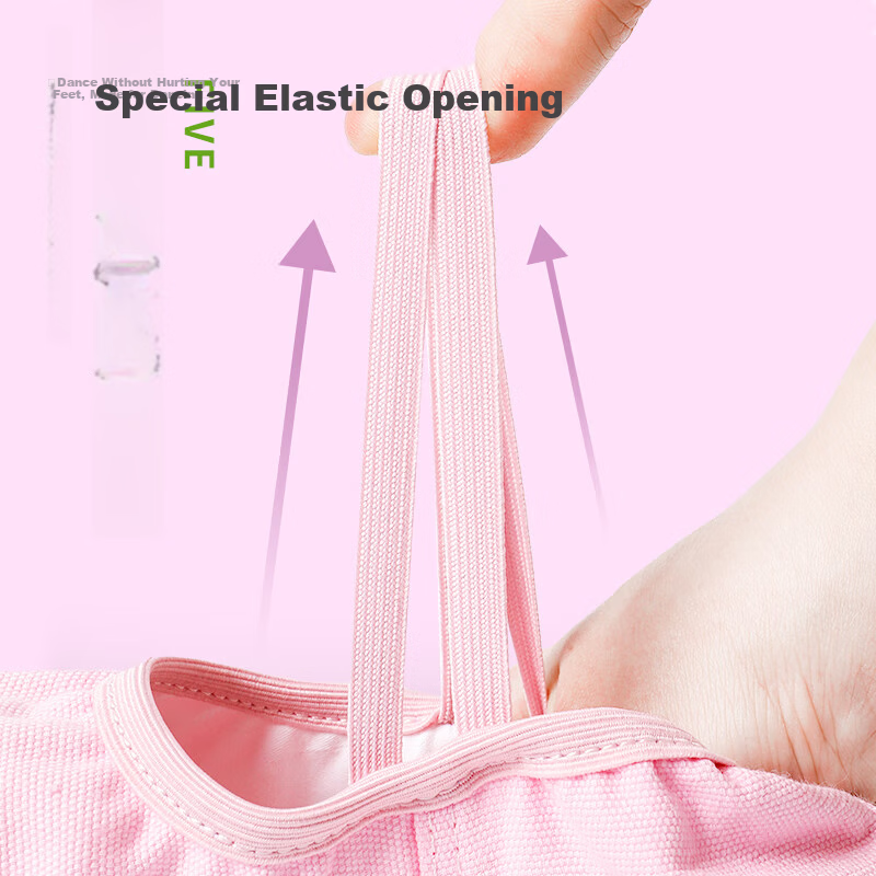 Zhiyouban Kids Dance Shoes Girls Soft Sole Practice Canvas Slip-On Ballet Shoes Pink