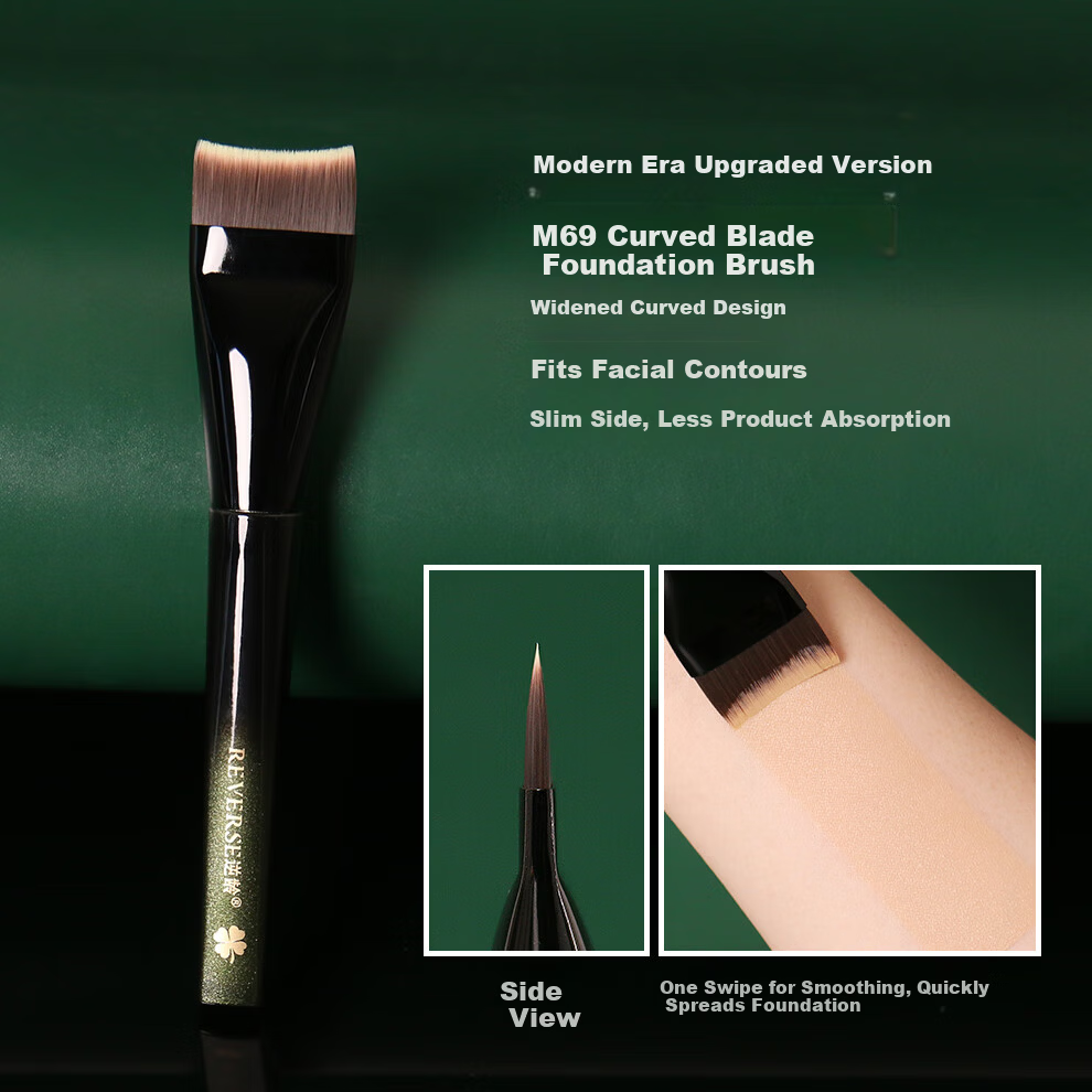 REVERSE Phantom M69 Curved Foundation Brush Long-lasting Non-powder Absorbing Morning Commute Suitable Beginner Makeup Brush