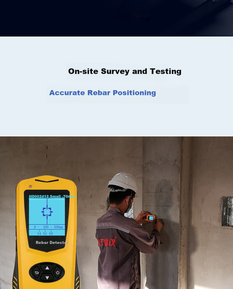 CCCC Construction Instrument BJZJ-R63 Rebar Scanner Rebar Cover Thickness Tester Concrete Wall Detector 5